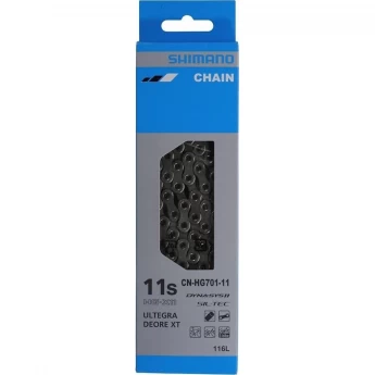 Цепь SHIMANO HG701, 11скоростей, 116 звеньев, замок цепи SM-CN900-11 (1шт), ROAD/MTB/E-BIKE совместимость