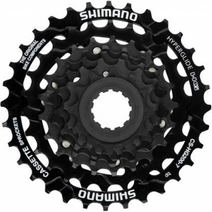Кассета SHIMANO HG200, 7 скоростей, 12-32 ECSHG2007232T Кассета SHIMANO HG200, 7 скоростей, 12-32 ECSHG2007232T