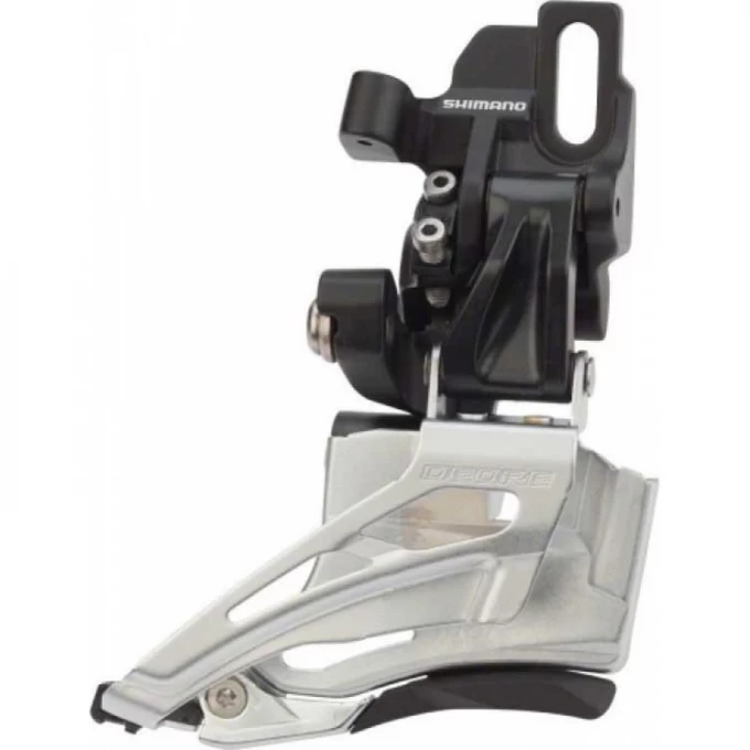Переключатель передний SHIMANO DEORE, M618-D, на упор, для 2X10, универсальная тяга, черный IFDM618D6 Переключатель передний SHIMANO DEORE, M618-D, на упор, для 2X10, универсальная тяга, черный IFDM618D6