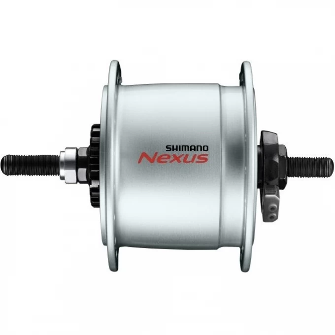 Втулка динамо SHIMANO, 6V 3.0W, 32 отверстия, 100X140 мм, под гайки, серебристая, ADHC30003NNBS