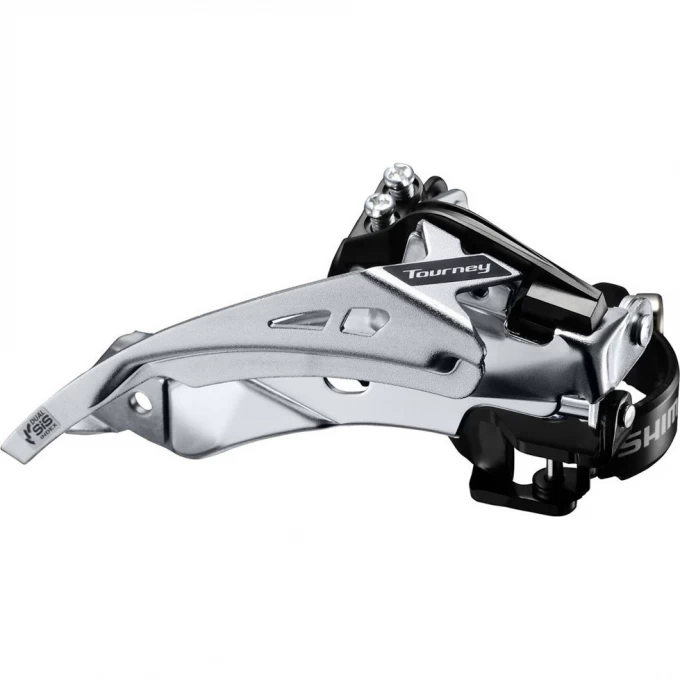 Переключатель передний SHIMANO TOURNEY, TY710-2, для 2X7/8 скорость, универсальная тяга, универсальный хомут, угол: 63-68, для 46T EFDTY7102TSX3 Переключатель передний SHIMANO TOURNEY, TY710-2, для 2X7/8 скорость, универсальная тяга, универсальный хомут, угол: 63-68, для 46T EFDTY7102TSX3