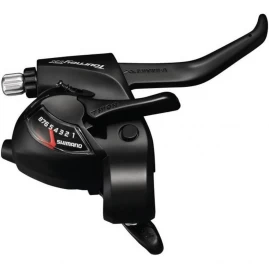 Шифтер тормозная ручка SHIMANO TOURNEY, TX800, 8 скоростей, трос 2050 мм, черный