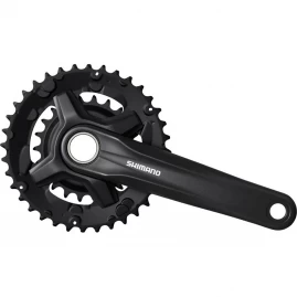 Система SHIMANO ACERA MT210-2B, 175 мм, 36/22T, интегрированный вал, черный, для 9 скоростей, CL:+3 мм, без упаковки