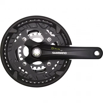 Система SHIMANO ALIVIO, T4010, для 3x9 скоростей, 175мм, Octalink, 48/36/26T без каретки, черный, с защитой