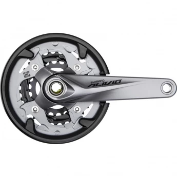 Система SHIMANO ALIVIO, T4060, 175 мм, интегрированный вал, 48/36/26, с защитой, серебристая