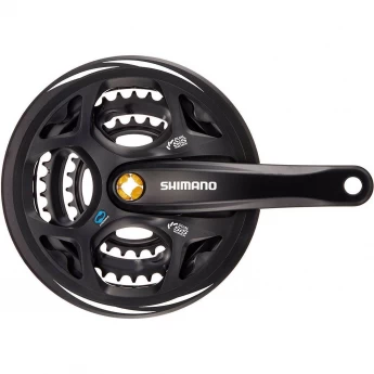 Система SHIMANO ALTUS, M311, 175 мм, квадрат, 48/38/28T, с защитой, черный