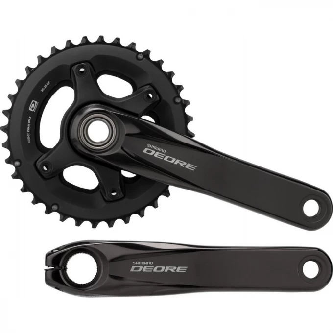 Система SHIMANO DEORE, M6000-2, 170 мм, интегрированный вал, 10 скоростей, 36/26T без каретки CL+3 мм, черный EFCM6000BCX66X Система SHIMANO DEORE, M6000-2, 170 мм, интегрированный вал, 10 скоростей, 36/26T без каретки CL+3 мм, черный EFCM6000BCX66X