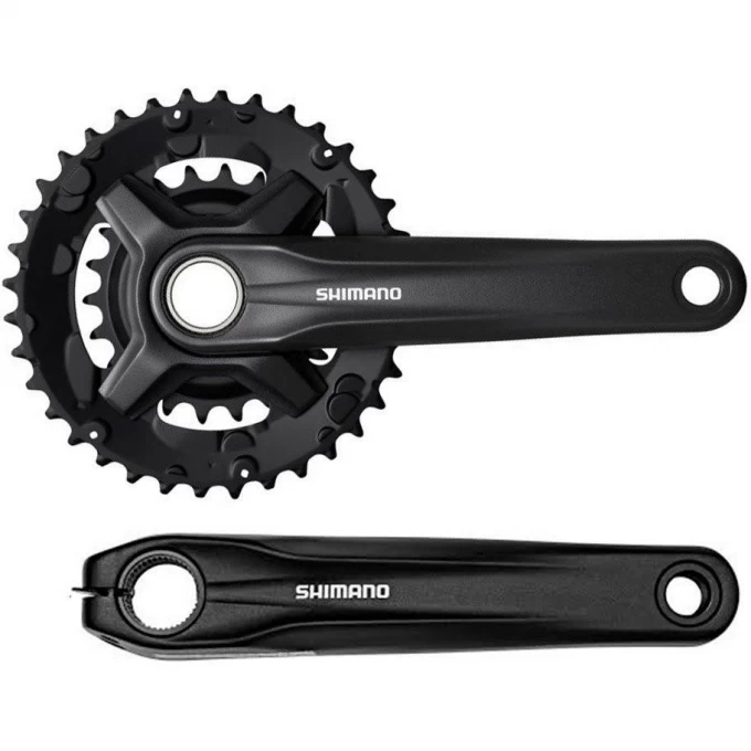 Система SHIMANO MT210, 170мм, для 2x9 скоростей, интегрированный вал., 46/30, без защиты, черный EFCMT210CX60XL Система SHIMANO MT210, 170мм, для 2x9 скоростей, интегрированный вал., 46/30, без защиты, черный EFCMT210CX60XL