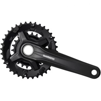 Система SHIMANO MT210-B, 175мм, 36/22T, интегрированный вал, с защитой, черный CL+3мм, для 9 скоростей