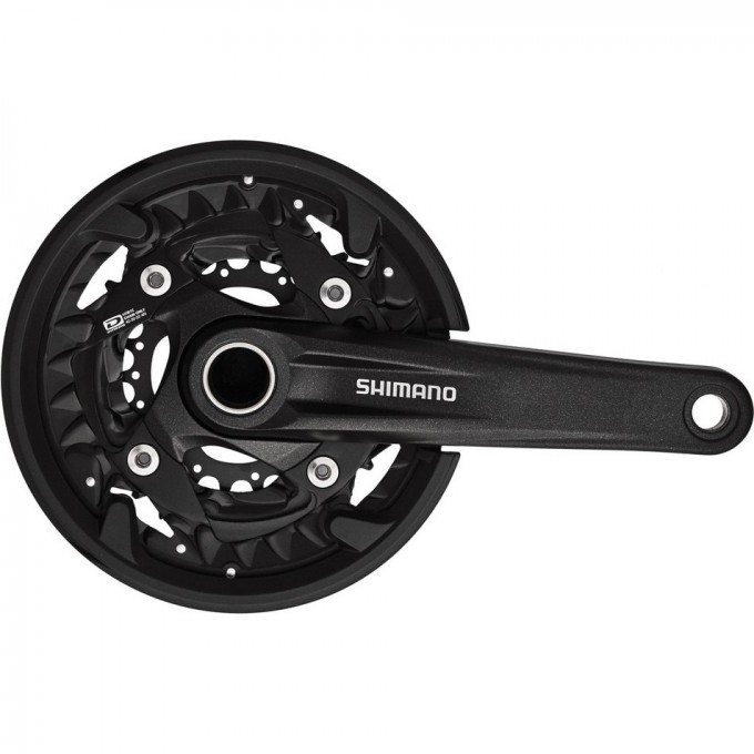 Система SHIMANO MT500, для 3x10 скоростей, 175мм, интегрированый вал, 40/30/22T без каретки, черный, с защитой EFCMT500EX002C Система SHIMANO MT500, для 3x10 скоростей, 175мм, интегрированый вал, 40/30/22T без каретки, черный, с защитой EFCMT500EX002C