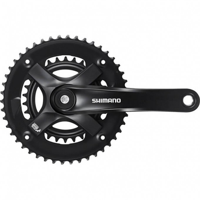 Система SHIMANO TY501, 170 мм, для 2X7/8 скоростей, квадрат, 46/30 без защиты от цепи, черный EFCTY5012C60XLB Система SHIMANO TY501, 170 мм, для 2X7/8 скоростей, квадрат, 46/30 без защиты от цепи, черный EFCTY5012C60XLB