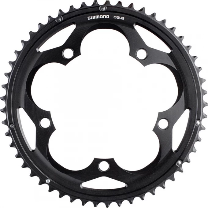 Звезда передняя SHIMANO 105, для FC-5700L, 53T-B черная Y1M398160 Звезда передняя SHIMANO 105, для FC-5700L, 53T-B черная Y1M398160