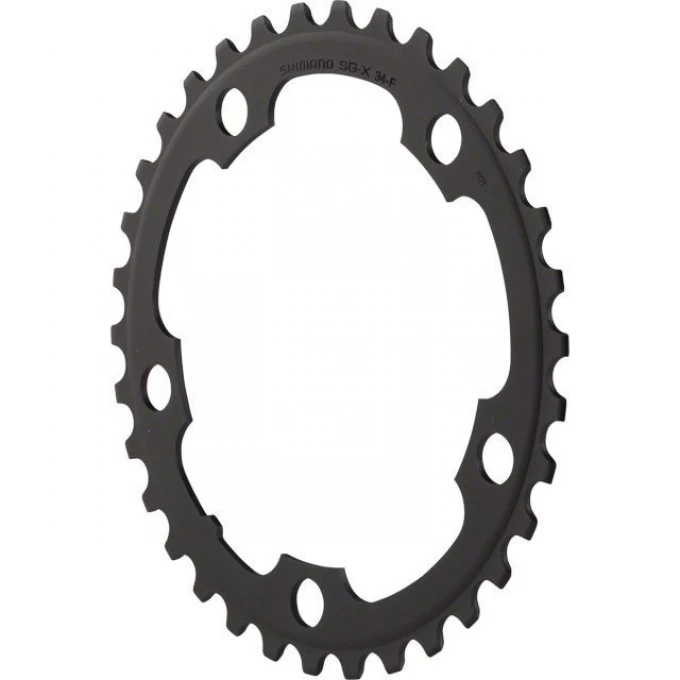 Звезда передняя SHIMANO, для FC-RS500, 34T-MH, черная, для 50-34T Y1PR34000 Звезда передняя SHIMANO, для FC-RS500, 34T-MH, черная, для 50-34T Y1PR34000
